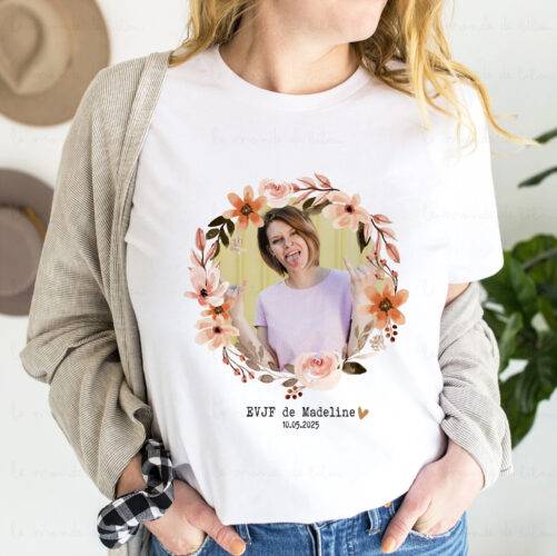 T-shirt EVJF Personnalisé avec Photo