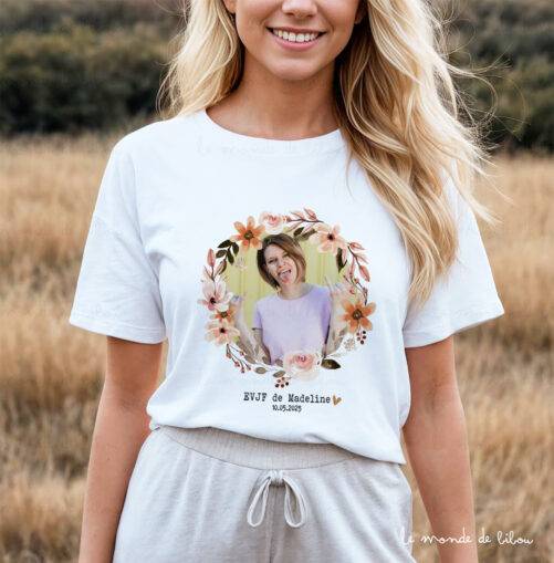 T-shirt EVJF Personnalisé avec Photo