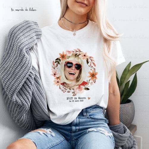 T-shirt EVJF Personnalisé avec Photo
