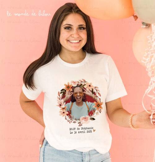T-shirt EVJF Personnalisé avec Photo