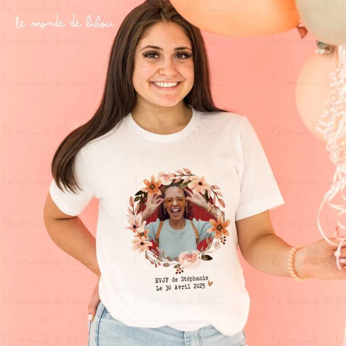 T-shirt EVJF Personnalisé avec Photo