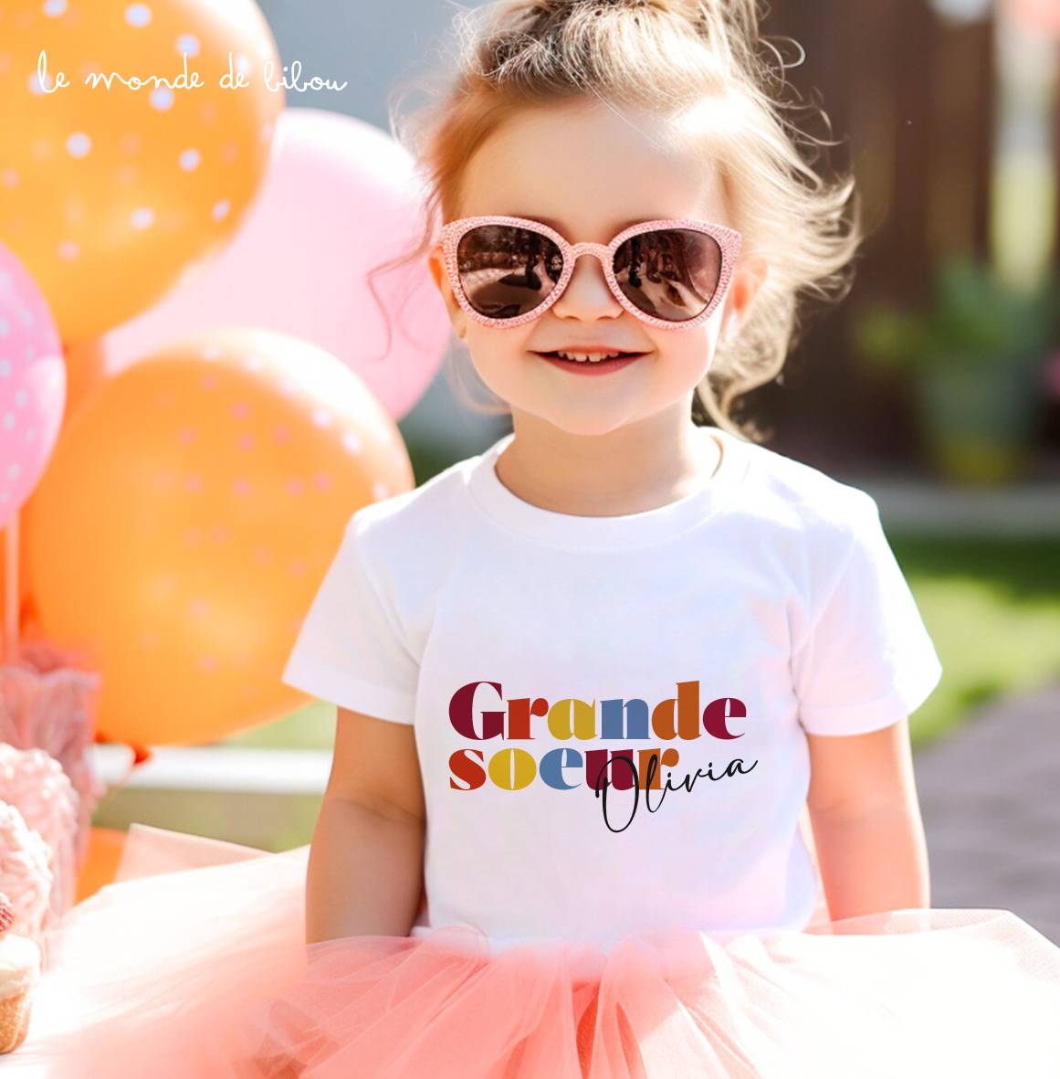 T-Shirt Grande Sœur ou Grand Frère personnalisé